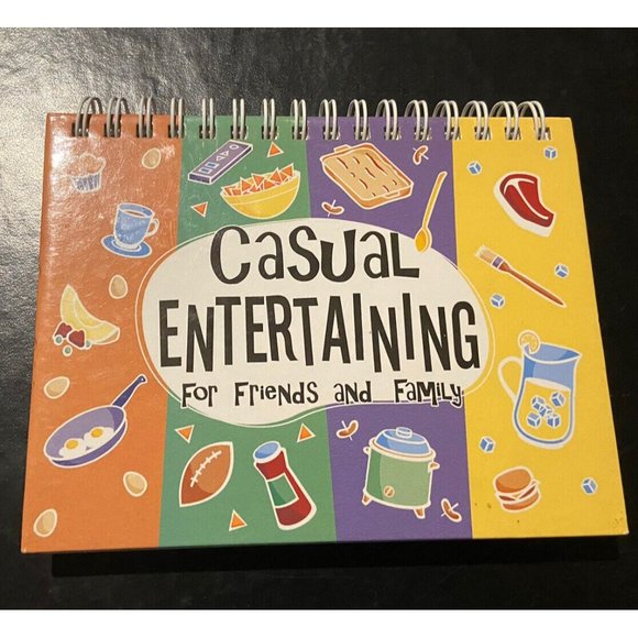 2  Small Recipe Card Books Casual Entertaining Family 5 Ingredients Or Less - Picture 2 of 15